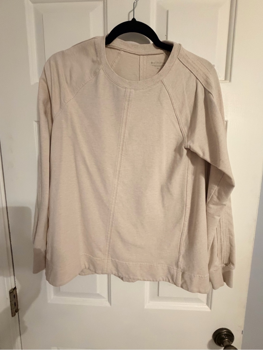 Athleta Neutral Light Beige Crewneck Sweatshirt